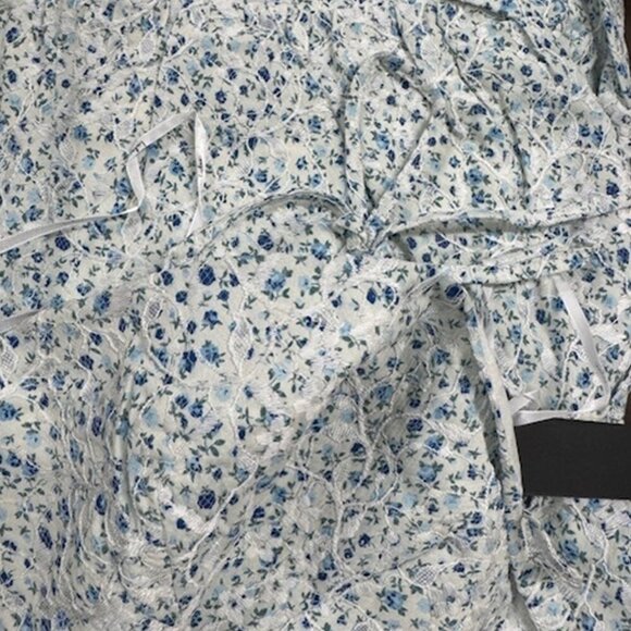 NWT Lulus Top Tier Babe Blue Floral Embroidered Sleeveless Midi Dress (size S) - Picture 7 of 12